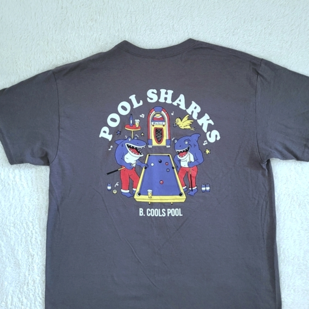 Barney Cools😎 "Pool🎱 Sharks🦈" Graphic Tee👕 - NWOT - Picture 10 of 13